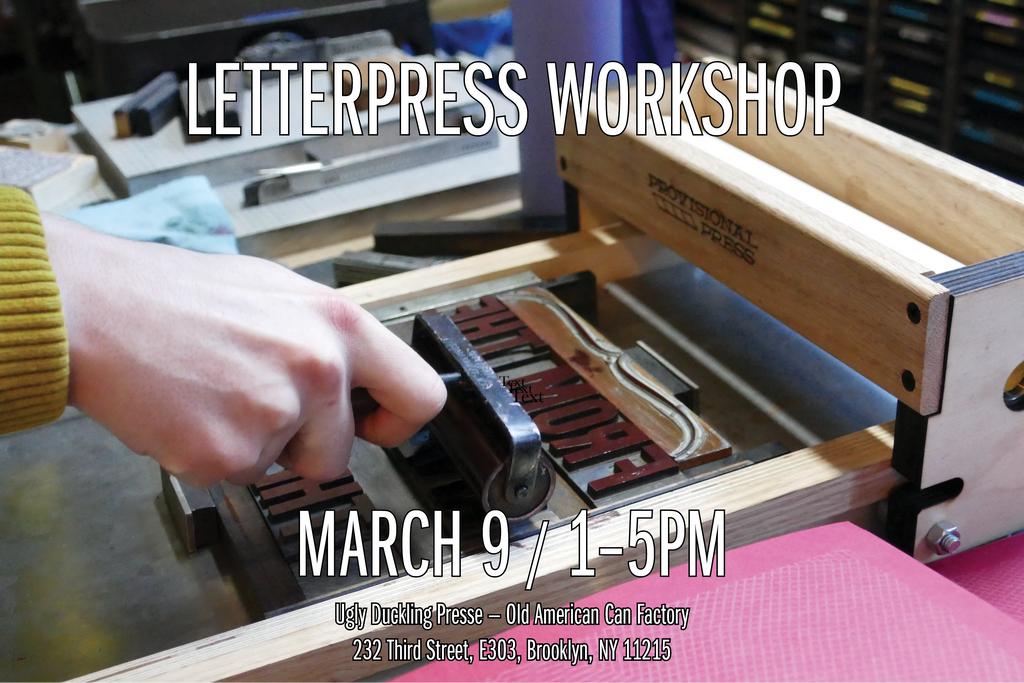 Workshop: Introduction to Letterpress