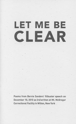 LET ME BE CLEAR, edited by Cara Benson