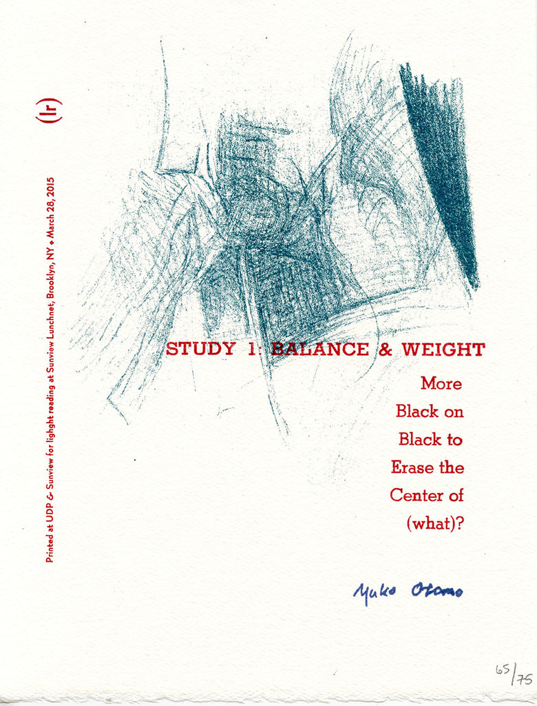STUDY 1: BALANCE & WEIGHT by Yuko Otomo (broadside)