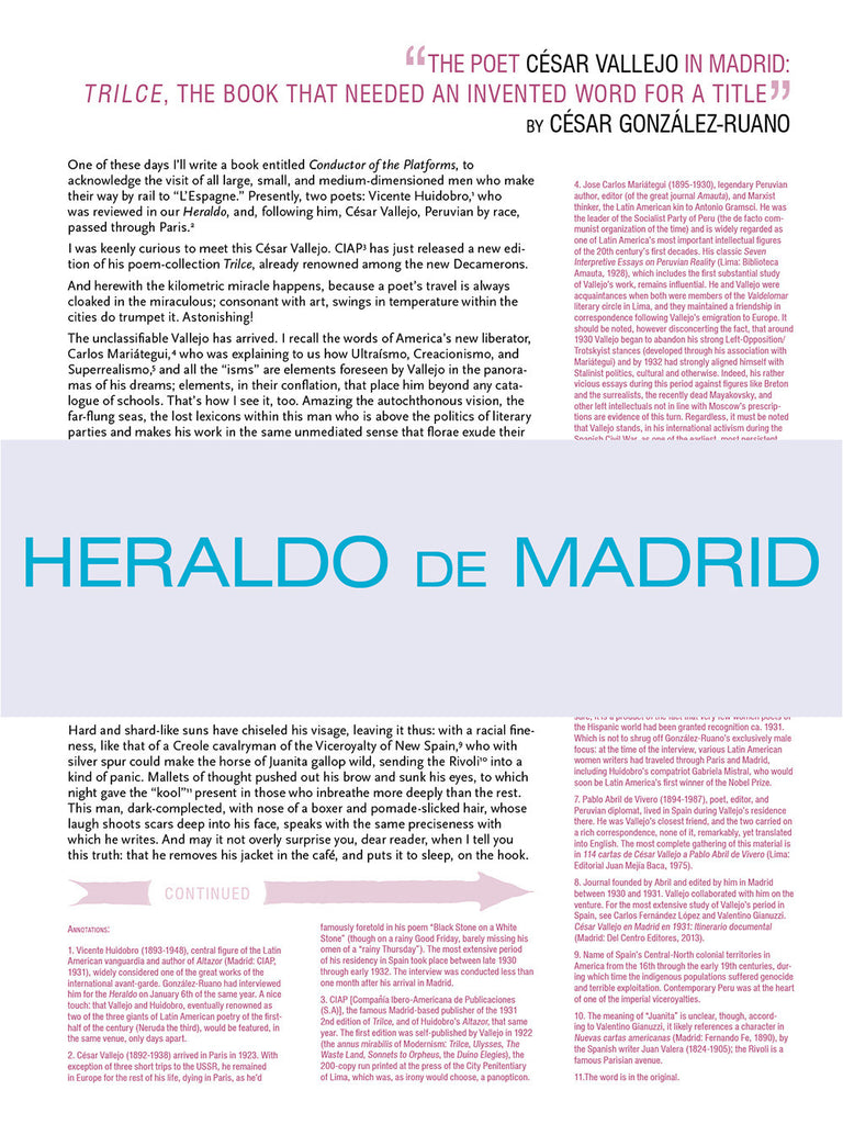 VALLEJO: HERALDO DE MADRID by César Vallejo & César González-Ruano